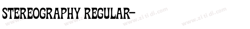 Stereography Regular字体转换